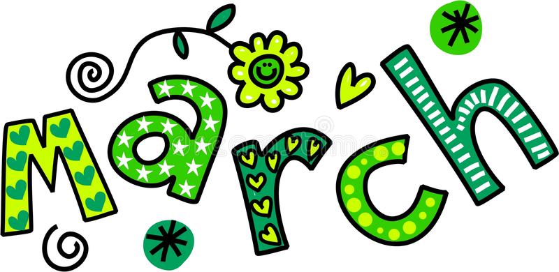march-clip-art-whimsical-cartoon-text-doodle-month-44872820